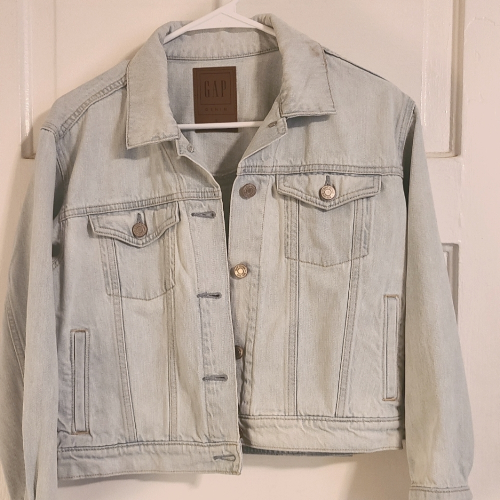 Cropped icon denim jacket, NWT